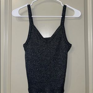 black sparkly tank top